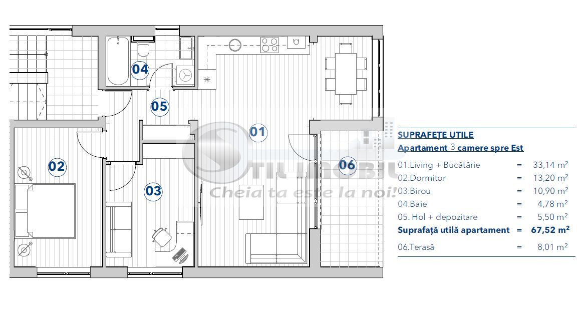 Apartament 3 camere - reper Lac Rediu - 75mp - 104.000Euro - Poză 5
