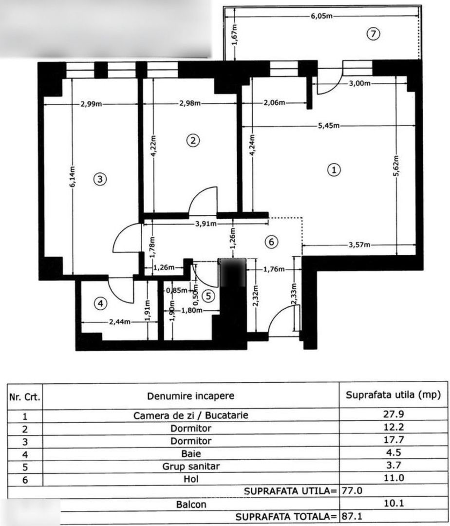 Aparatment 3 camere, parcare, Moghioros Park Residence, Drumul Taberei - Schiță 14