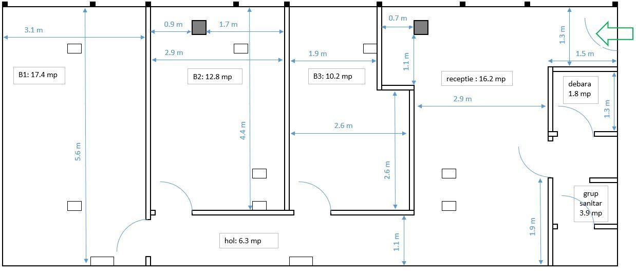 Birou de inchiriat ultracentral, la parter - Poză 7