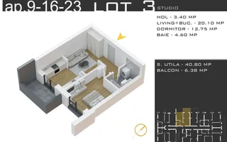 Apartament 2 camere-Th Pallady-Metrou N Teclu-Parcare Gratis - Schiță 11