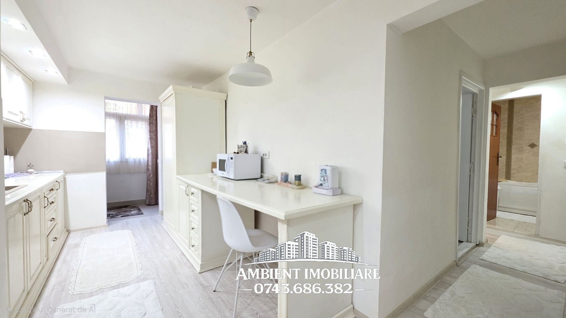 Apartament cu 3 camere, etaj 1, mobilat și utilat, zona FILATURII; - Poză 4
