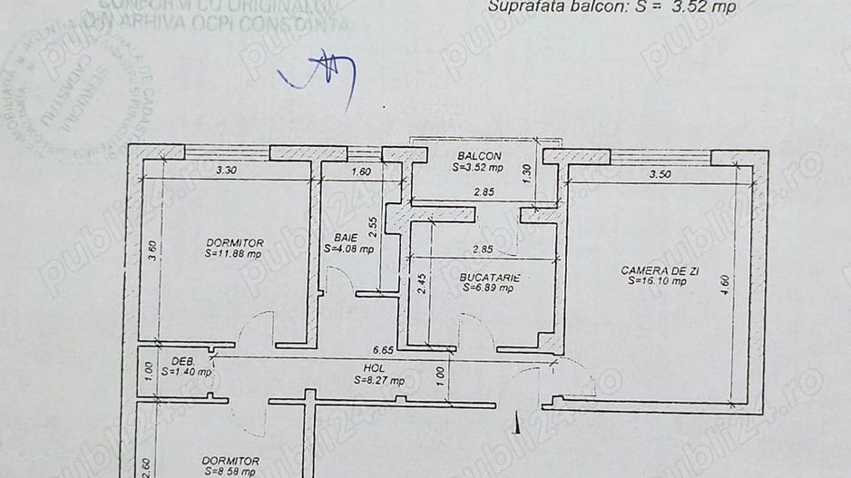Apartament 3 camere de vânzare –Casa de Cultură - Centrala pe gaze - Poză 12