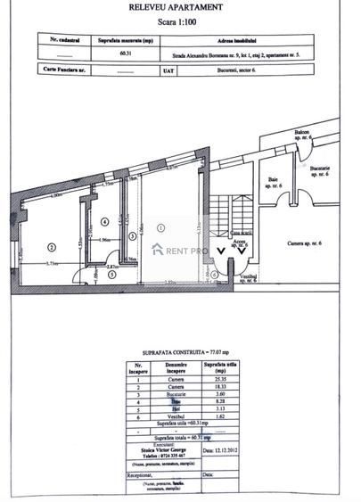 Apartament 2 camere de vânzare | 60 mp | Metrou Grozăvești | - Poză 12