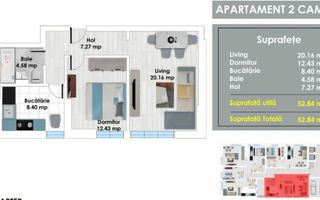 Inchiriez apartament 2 camere, Păcii, Militari - Poză 8