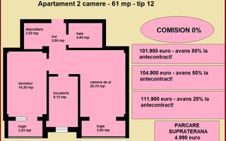 Apartament 2 camere nou de vanzare in Iasi Valea Lupului, bloc nou - Poză 2