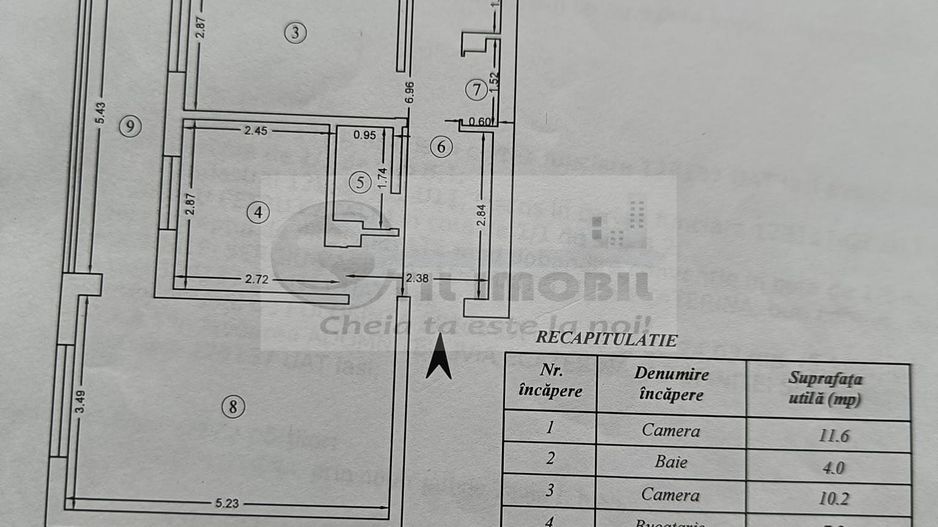 Ap 3 Camere, D, 71.6 mp, Tudor Neculai-139.500 EURO - Poză 7