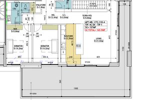 Penthouse cu vedere panoramică, 4 camere, One Cotroceni Park - Schiță 36