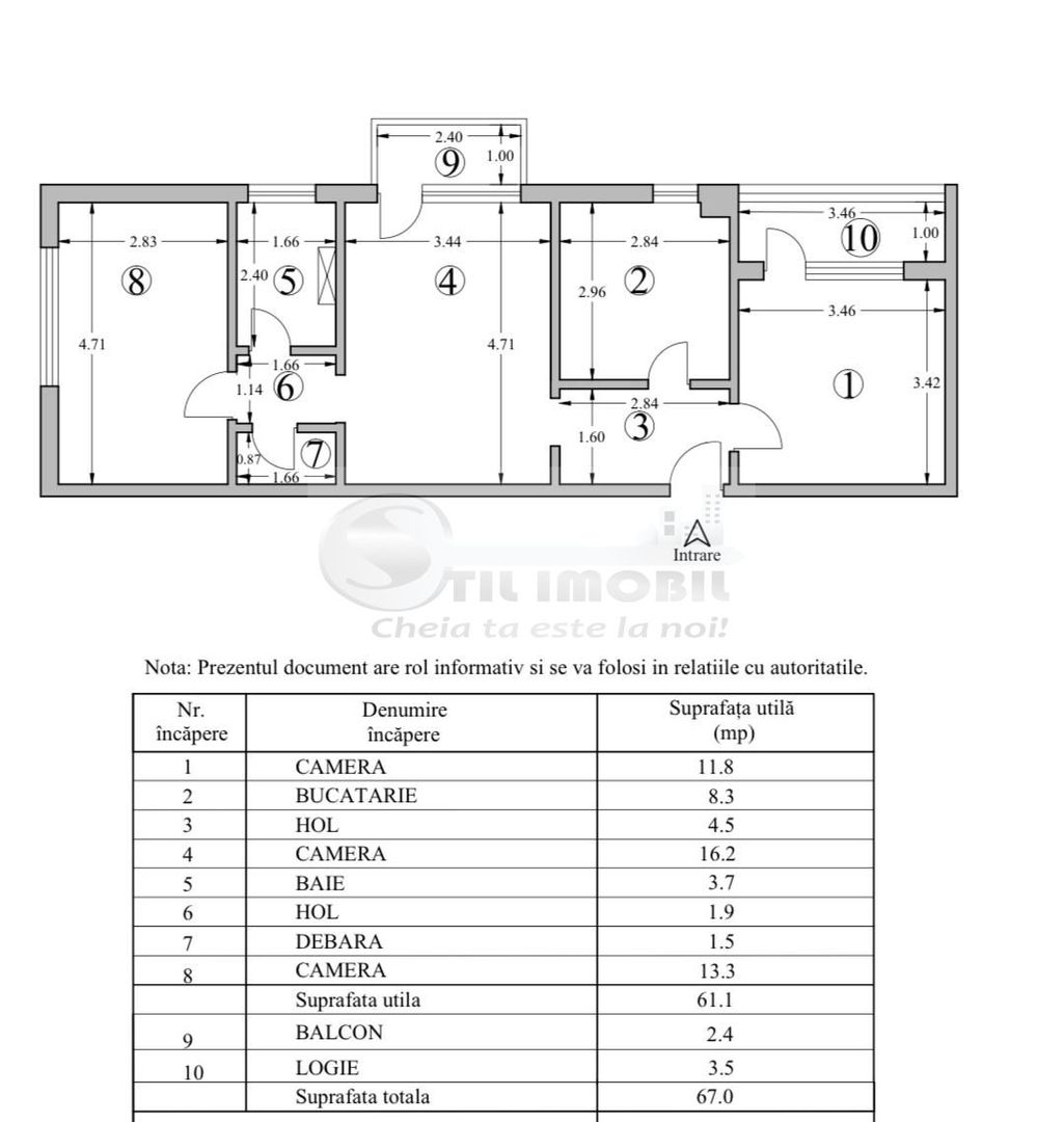 Ap 3 cam Cantemir 64mp SD, et3/4, mob+utilat, 130.000€ - Poză 8