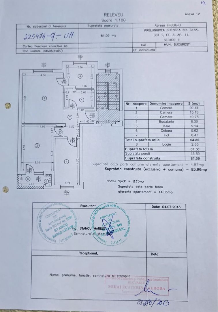 Apartament 3 camere modern, Avangarde, Prelungirea Ghencea, S6 - Schiță 16