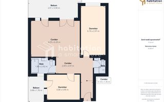 Tur virtual- 3 camere, vibrant, cu zona SPA, lângă Pădurea Verde - Poză 24