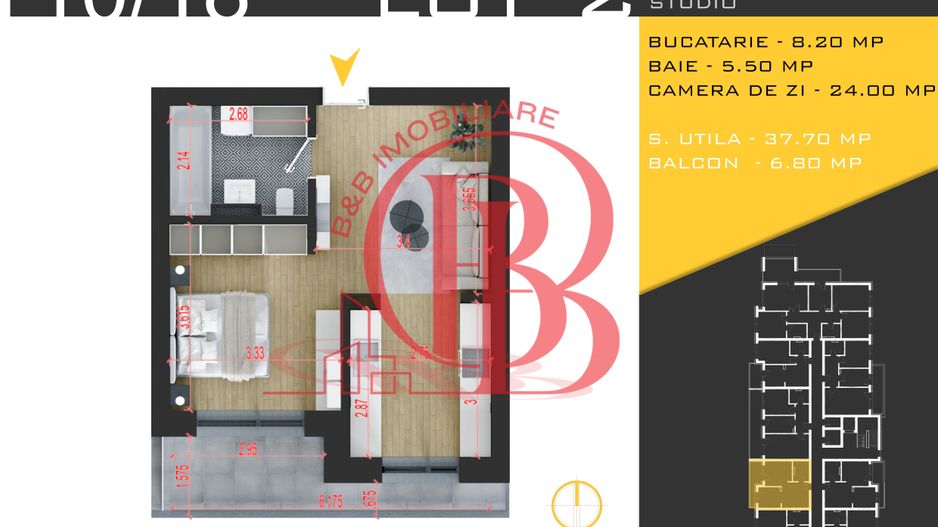 2 camere  Titan Pallady  Metrou Nicolae Teclu - Schiță 2