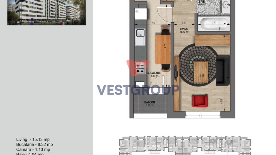 Apartament 2 Camere Weiner Residence Militari Direct Dezvoltator - Poză 3