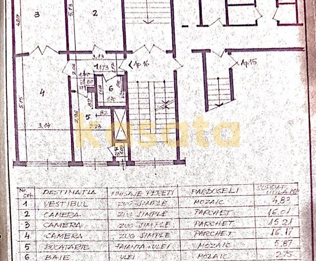 3 Camere | Floreasca | Nemobiliat | A.C. - Schiță 19
