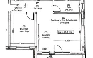 Apartament 2 camere, semifinisat, Florești, zonă centrală - Poză 1