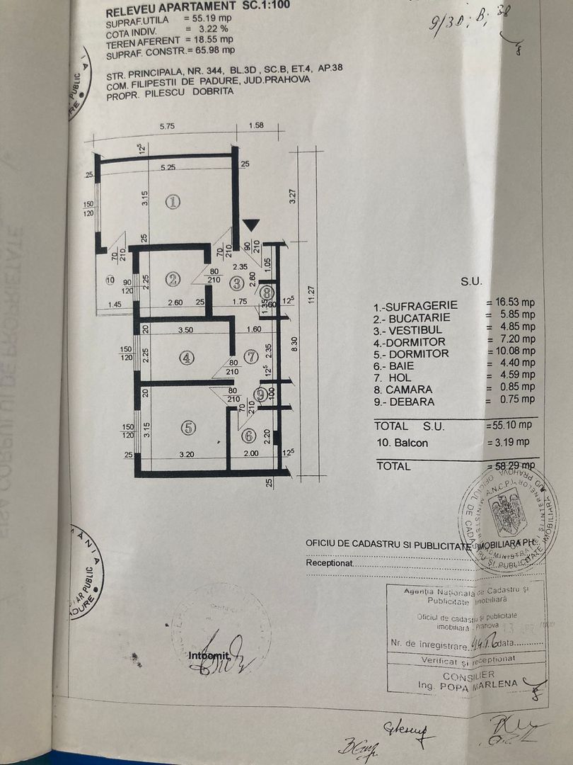 Apartament 3 camere 60 mp bloc 1980 central Filipesti de Padure! - Poză 25