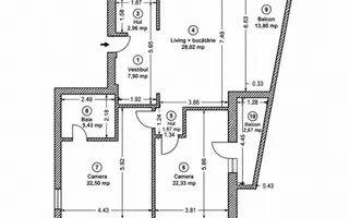 Apartament 3 camere Cismigiu | Bloc 2007 | - Schiță 18