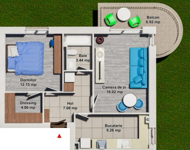 Apartament 2 camere de vanzare - Poză 1