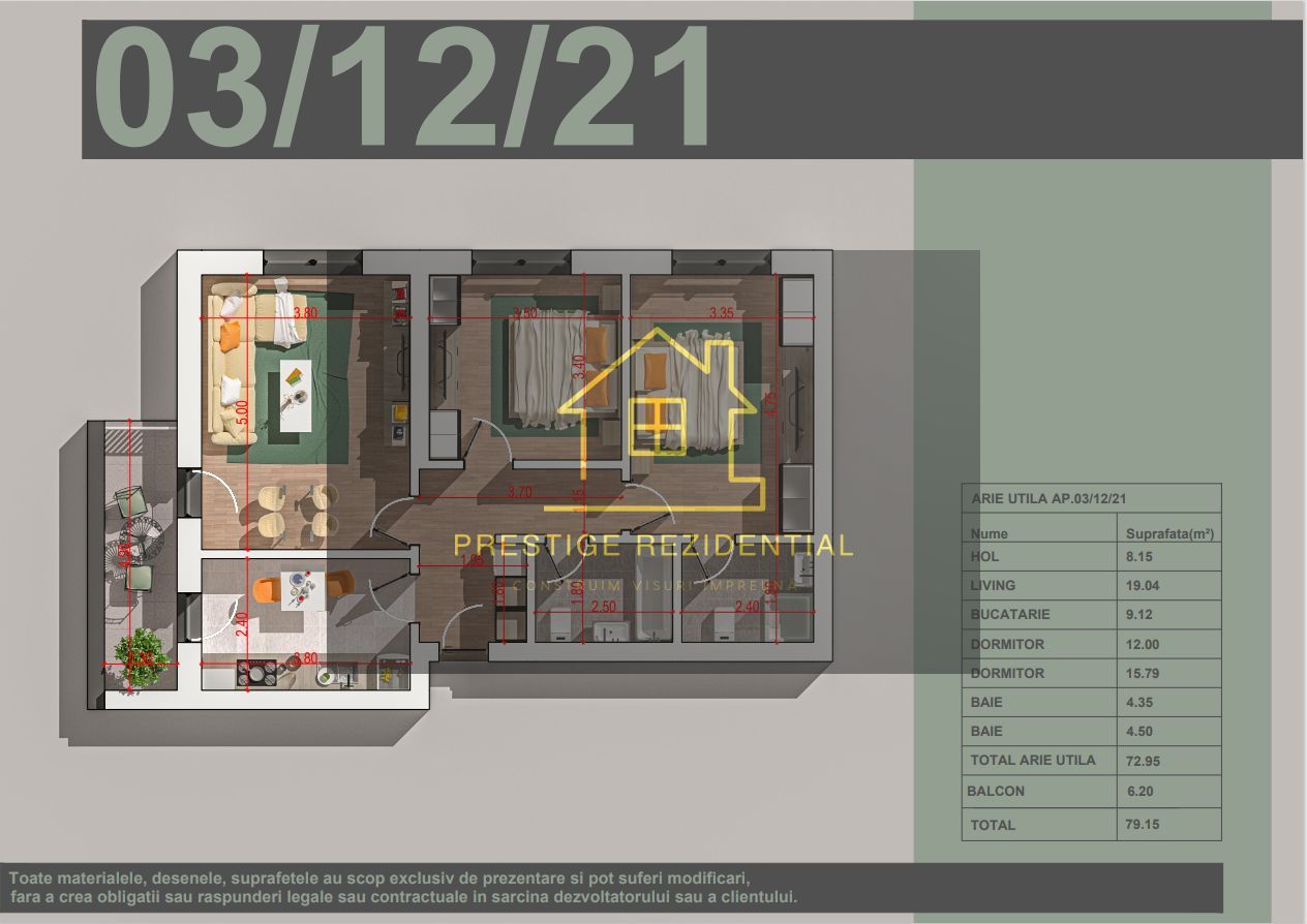 Apartament 2 cam, Direct Dez, Comision 0, Titan - Poză 2