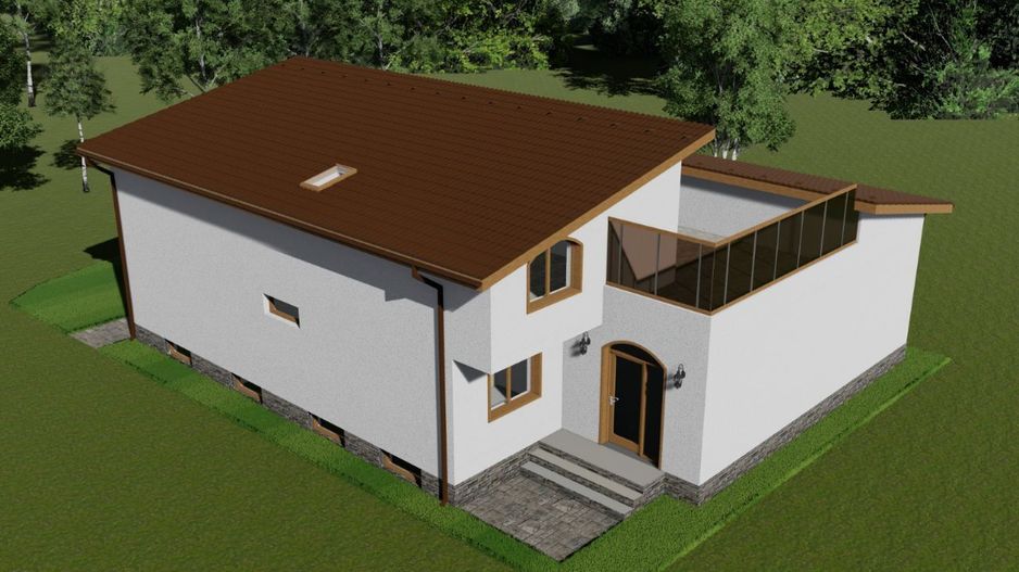 Proiect casă cu mansardă în construcție Micălaca - Poză 12