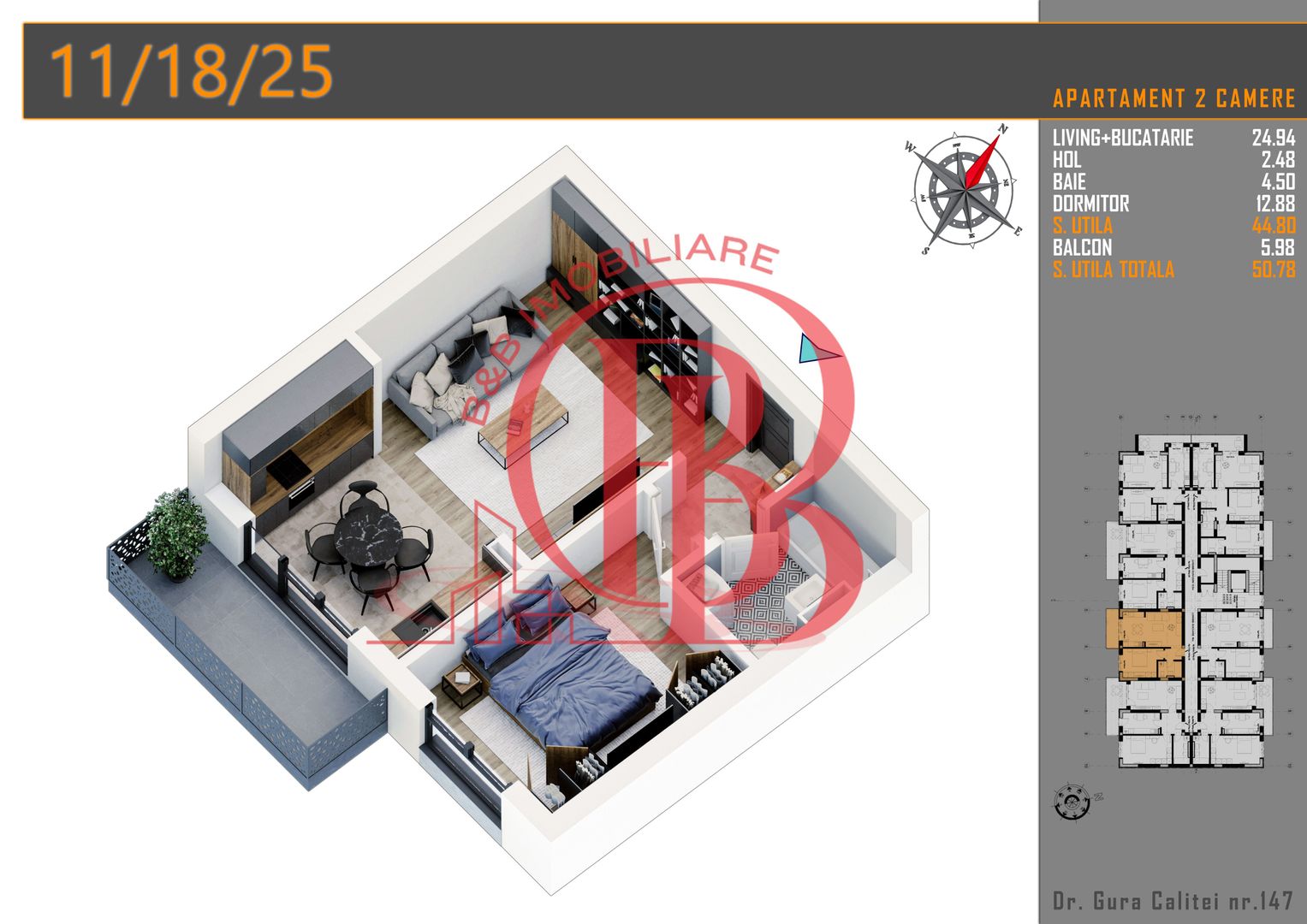 2 camere  Metrou Teclu- Titan Pallady -parcare bonus - Schiță 7