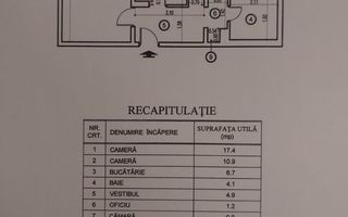 Apartament 2 camere decomandat – Crângași – 800 m metrou - Schiță 7