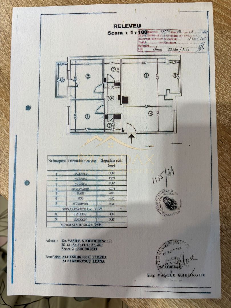 Apartament 3 camere // 80mp // boxa // Baicului Dna Ghica - Schiță 19
