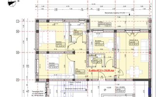 Apartament modern cu 3 camere la etajul 1 în bloc cu lift- TVA inclus - Schiță 11