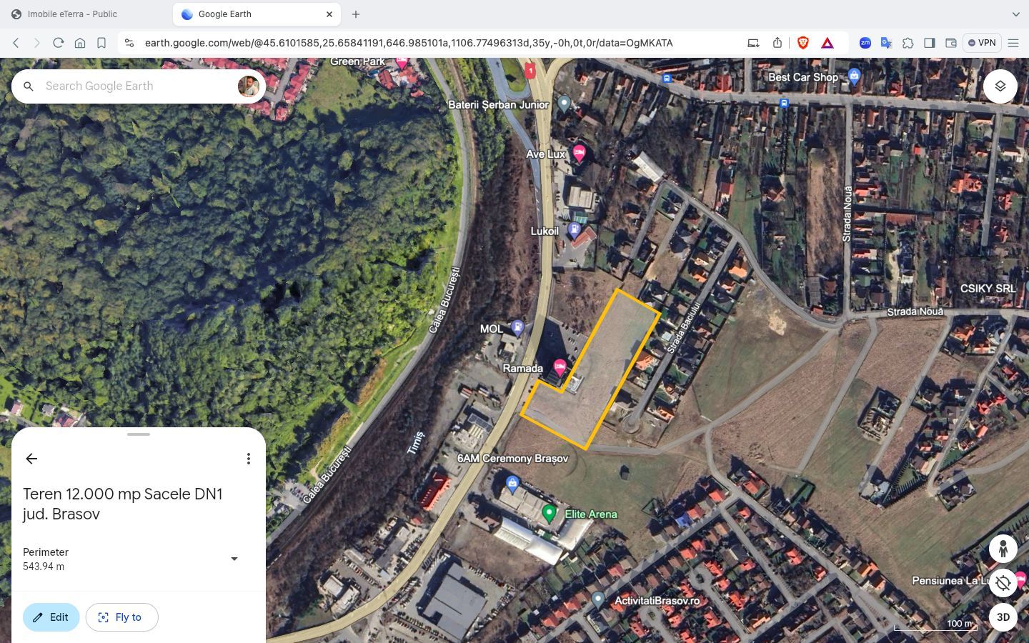 Teren intravilan 12.000 mp Sacele 50 m deschidere la DN1 Hotel Ramada - Poză 9