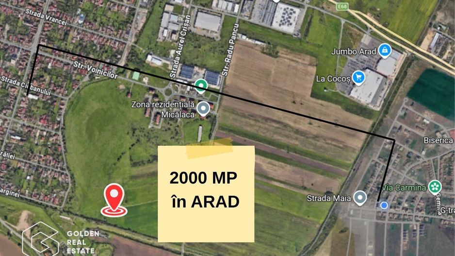 Teren intravilan arabil, 2000 mp, Arad - Poză 1