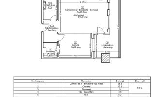 Apartament 2 camere premium in Gheorgheni, la 3 minute de Iulius Mall - Schiță 17