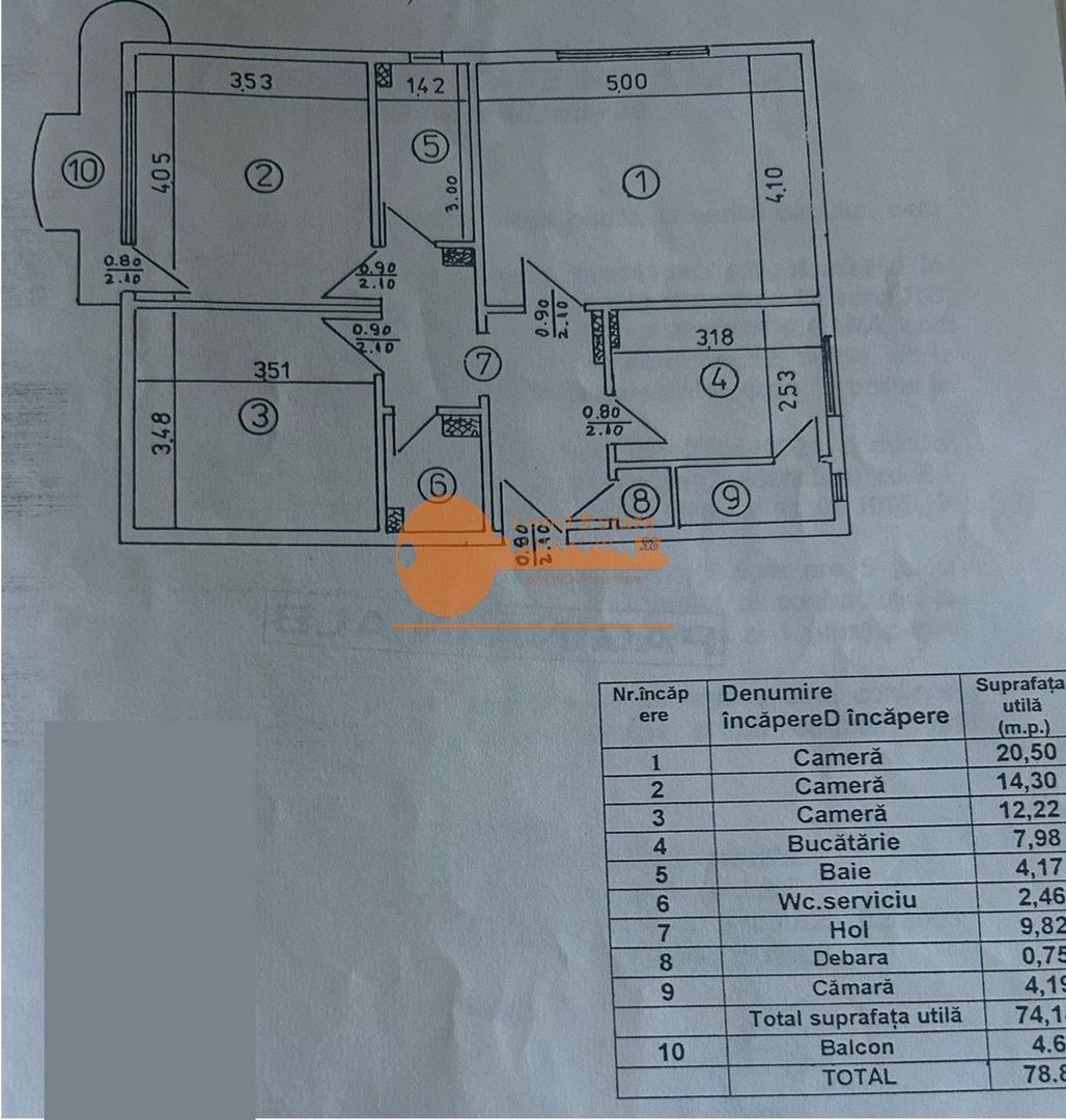 Apartament 3 camere decomandat, zona 13 Septembrie - Poză 9