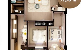 Vânzare, apartament, 3 camere, str. Nicolae Dimo, Durlești - Poză 1