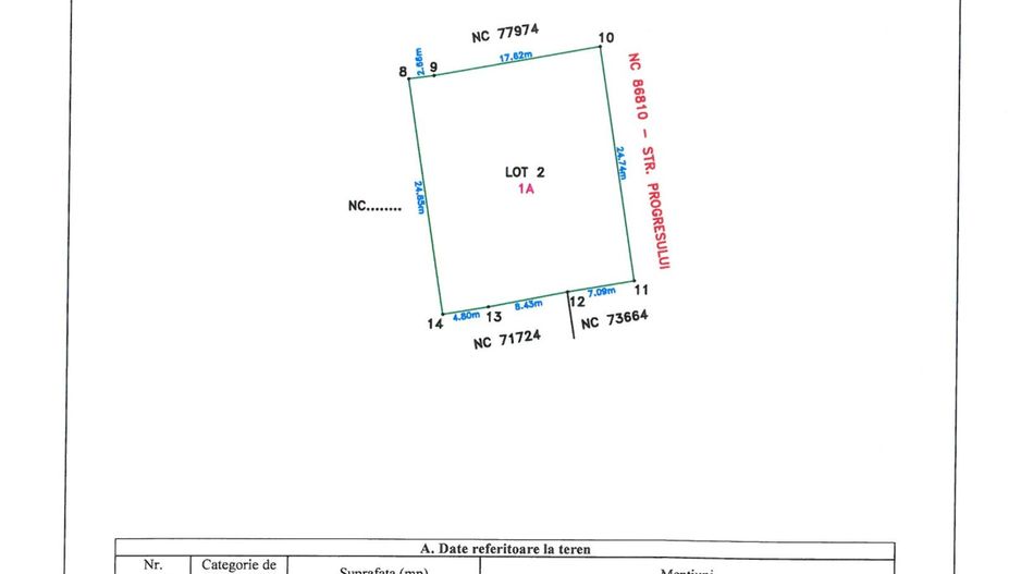 Teren intravilan 500 mp, front stradal 25 m, VASLUI - zona CARTIER; - Poză 4