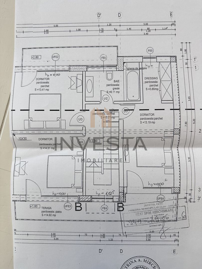 Duplex finisat la cheie! Zona Grand Hotel Italia! Retras de la strada! - Schiță 15