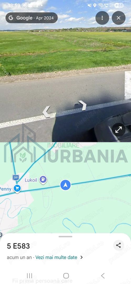 Teren Extravilan de Vânzare, Podu Iloaiei, intrare DN E583, 7500 mp - Poză 2