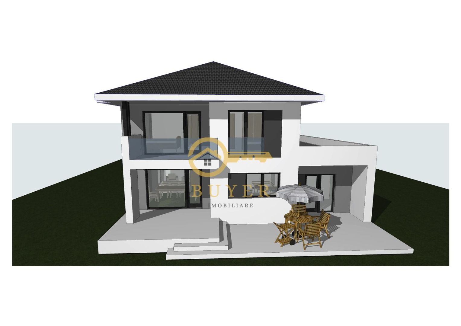 Casa moderna in Selimbar cu garaj- Terasa la parter, 2 balcone la etaj - Poză 12