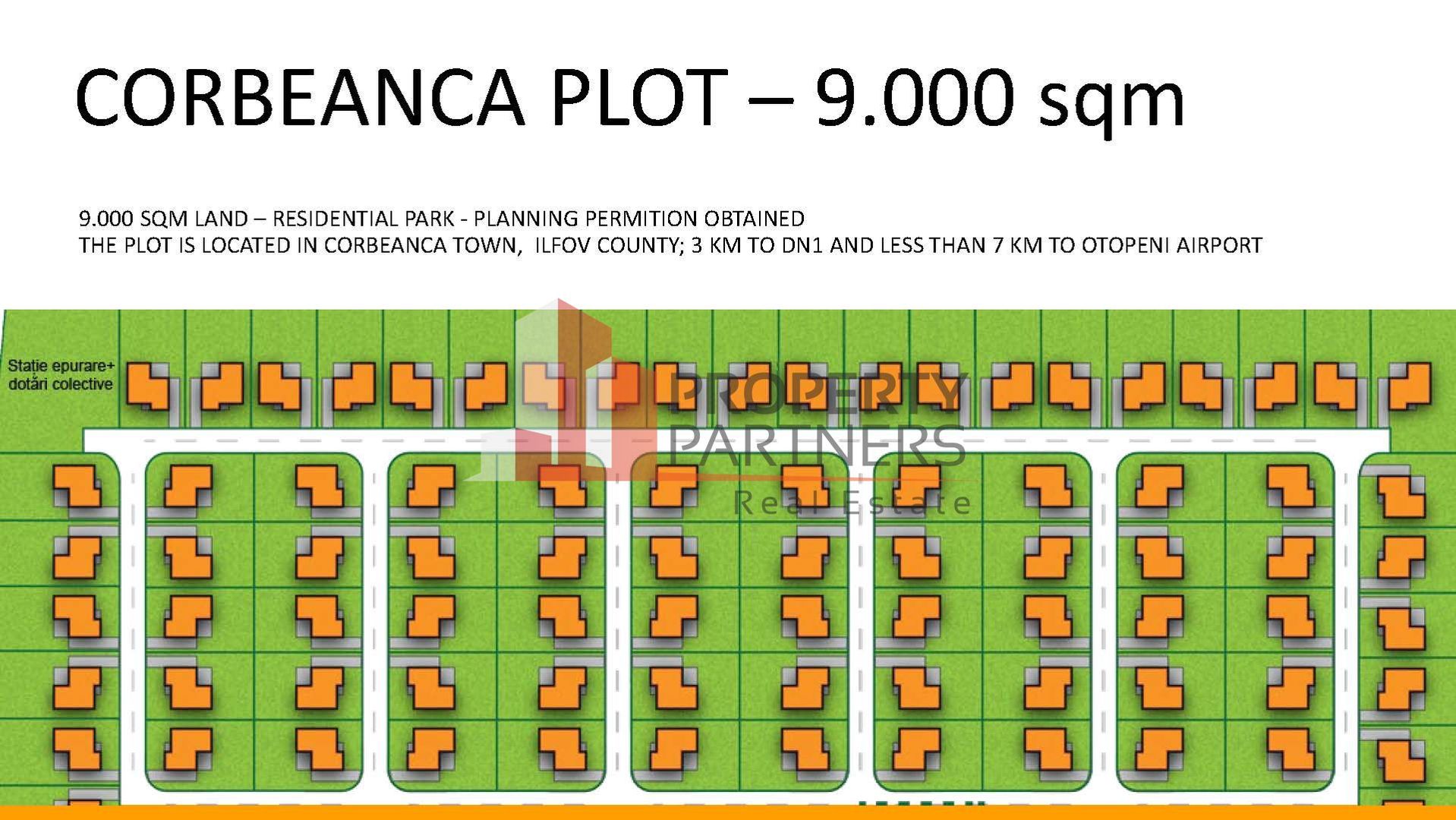Teren intravilan rezidential in Corbeana, judetul Ilfov - Poză 1