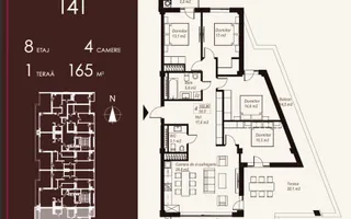 Vânzare  Penthouse 165 mp, strada Basarabia, Ialoveni - Poză 14