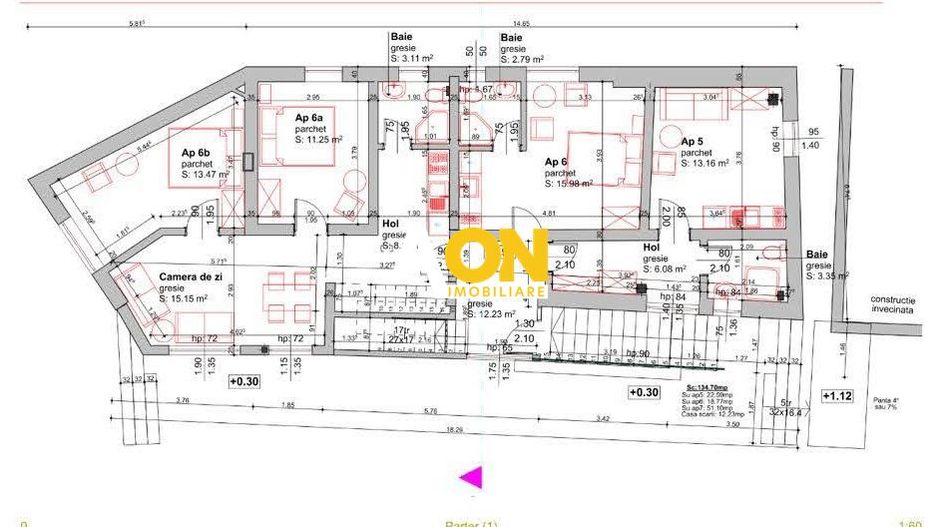 Casa 12 camere, pretabila ca pensiune sau pentru apartamentare - Schiță 13