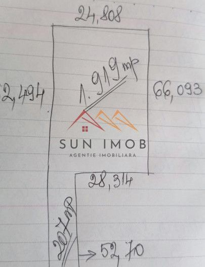 Teren intravilan 1919 mp, central, plat, dreptunghic, Cornu, Prahova - Poză 2
