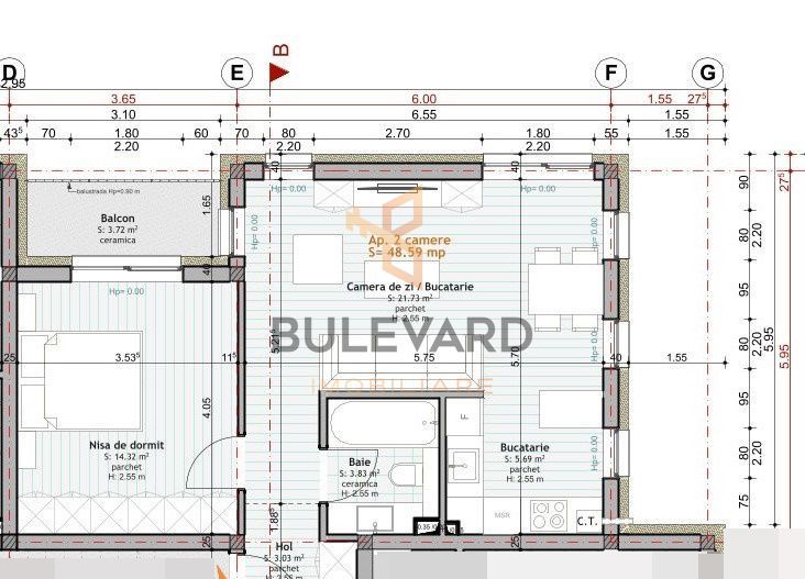 Apartament cu 2 camere+gradina de 65 mp! - Poză 2