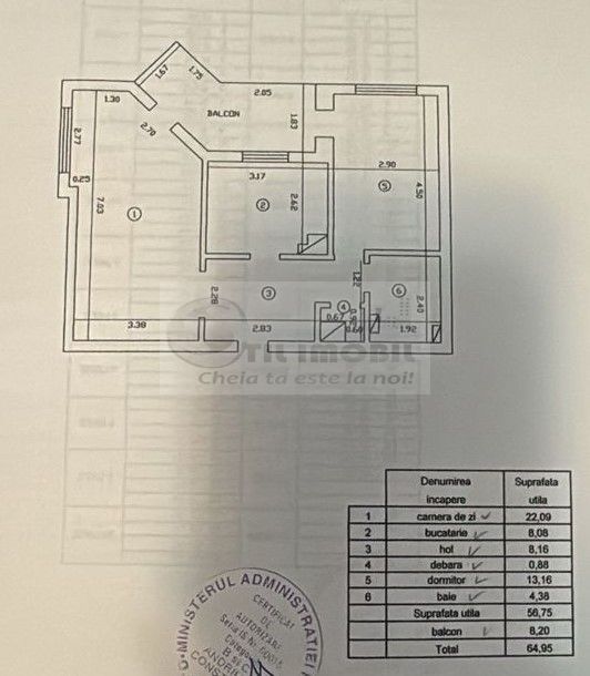 Apartament 2 cam decomandat- Bld. Poitiers- 115.000 euro - Schiță 14