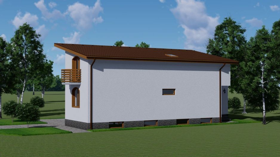 Proiect casă cu mansardă în construcție Micălaca - Poză 8