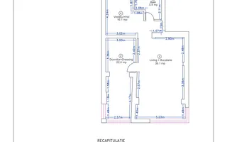 Apartament 2 camere complet renovat | Design modern | 83 mp utili - Schiță 11