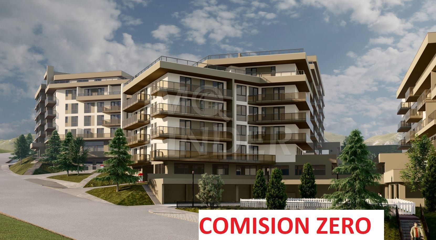 COMISION ZERO - 2 camere 49 mp+ 10 mp terasa, zona VIVO - Poză 1