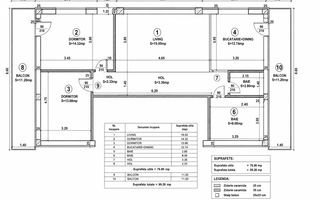 Apartament cu 3 camere, singur pe nivel, loc de parcare, Buna Ziua - Schiță 10