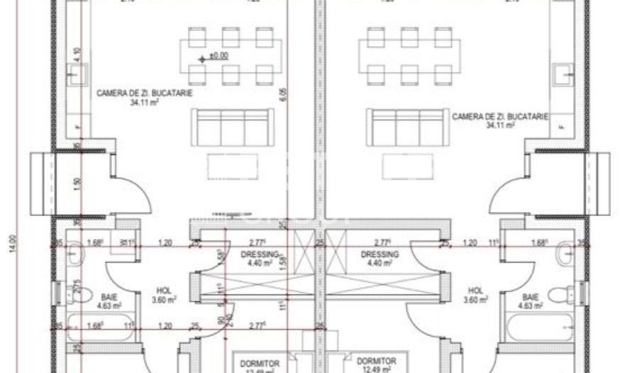Duplex cu 3 camere in Mosnita Noua - Poză 6