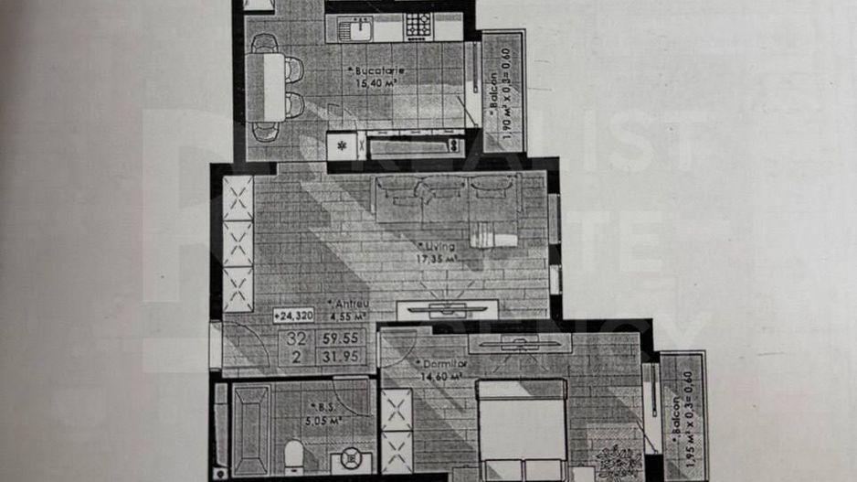 Vânzare, apartament, 2 camere, strada Cornești, Râșcani - Poză 2
