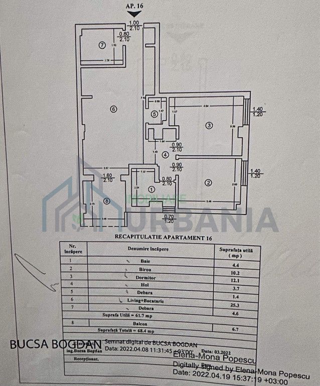 Apartament 3 camere, boxă și loc de parcare subteran, Pepinierei, Miroslava - Poză 9