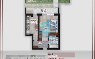 Garsoniera cu Gradina 29 Mp,Imobil P+3, Titan -Pallady,Metrou - Poză 1